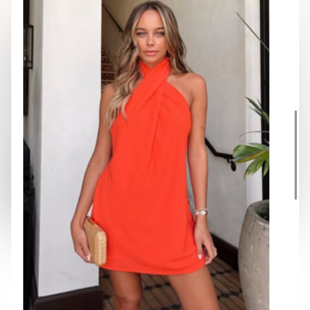 Show Me Your MuMu Vibrant Orange Mini Dress